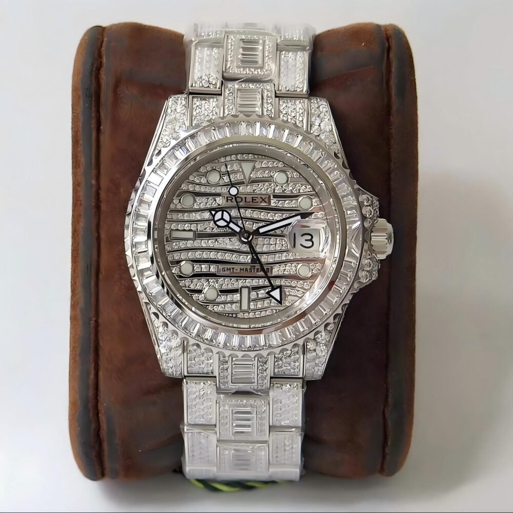 1:1 Top Replica Rolex GMT-MASTER Diamond-Set Custom Edition