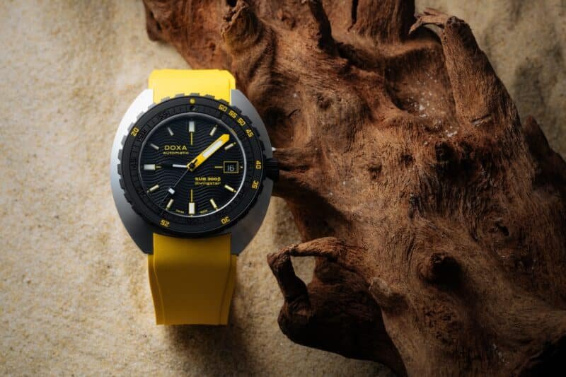 Doxa SUB 300β Diving Star Yellow Rubber Strap