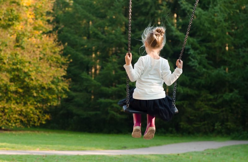 Resonance girl on a swing