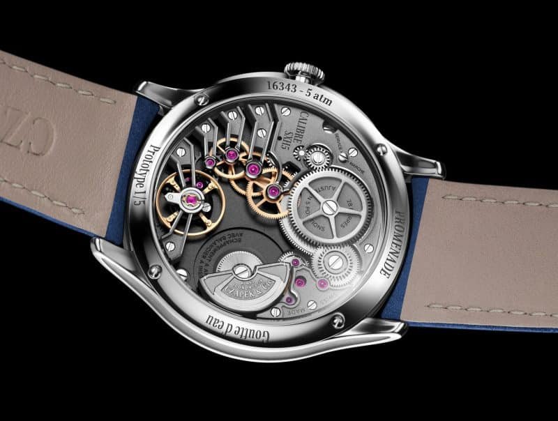 Czapek Promenade Goutte d’Eau Sapphire Bleu Case Back