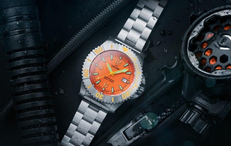 DELMA Blue Shark IV Orange Dial