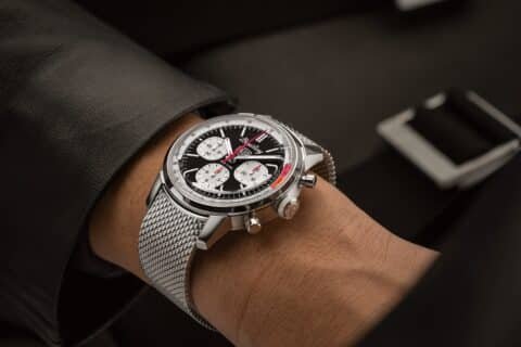 Breitling Top Time B01 Deus Black Leather Strap, Ref. AB01765A1B1A1