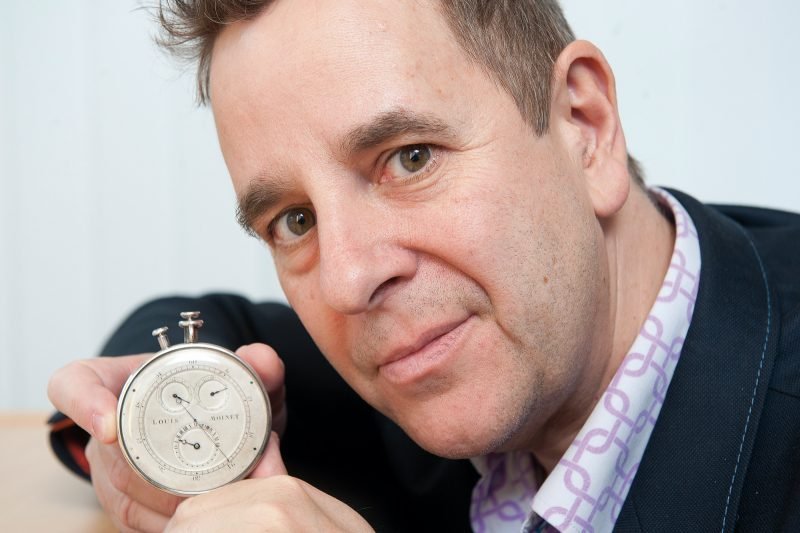 Jean-Marie Schaller CEo Louis Moinet with the first ever chronograph 1816