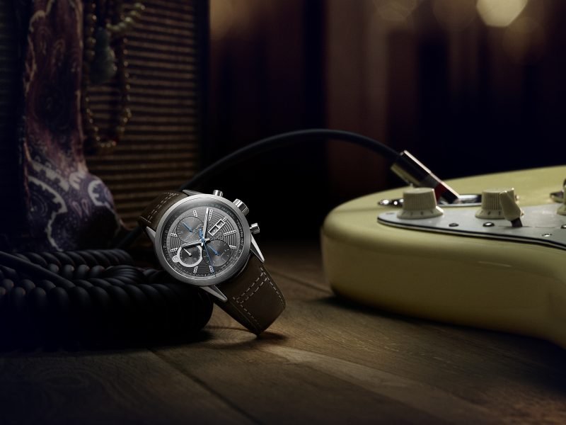 Raymond Weil Freelancer Chronograph, limited edition Jimi Hendrix, gray dial, brown strap