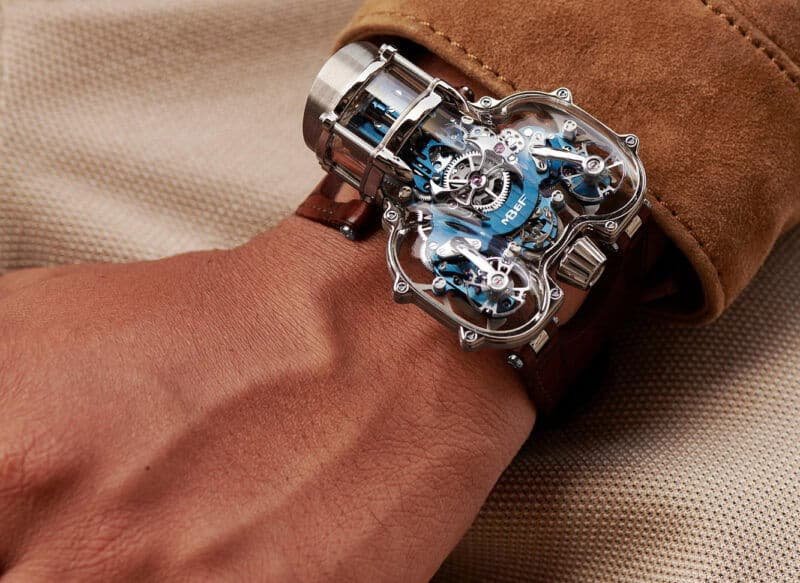 MB&F HM9-SV White Gold Blue