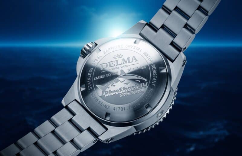 DELMA Blue Shark IV, Water Resistant to 5000 Meters