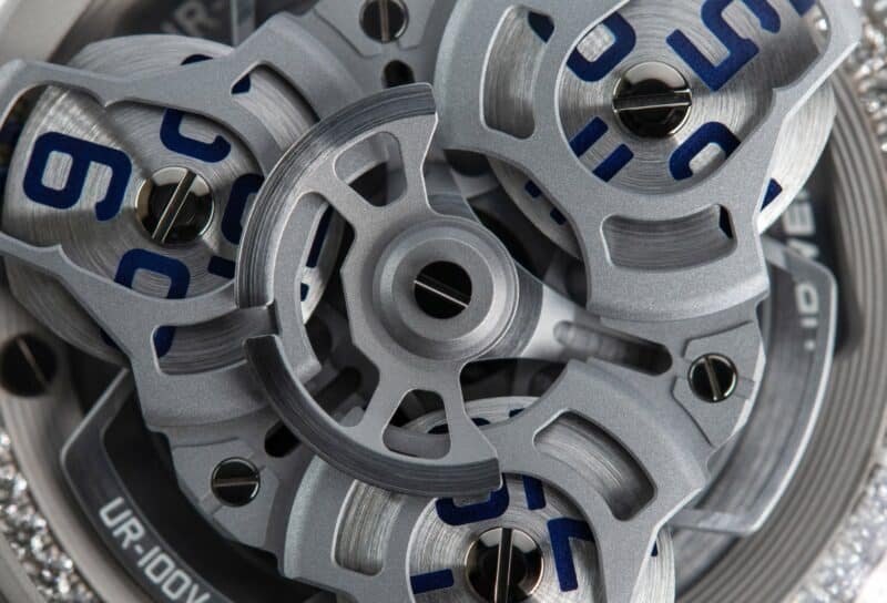 Urwerk UR-100V Stardust Dial Close Up