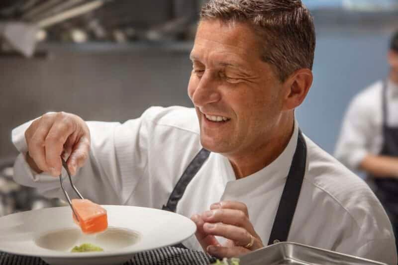 Dominique Gauthier the Michelin-starred Chef at the F.P. Journe Le Restaurant