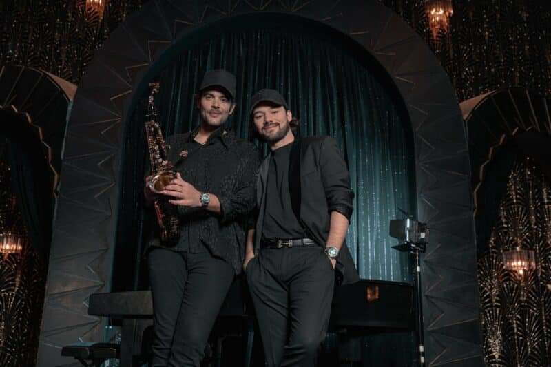 Raymond Weil ambassadors Sandy Sax and Victor Le Douarec