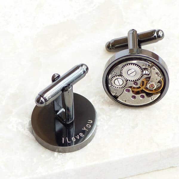Evy Designs Watch movement cufflinks, best gifts for watch lovers