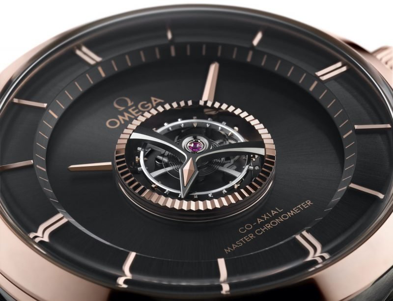 Omega De Ville Tourbillon Co-Axial Master Chronometer gold watch in style