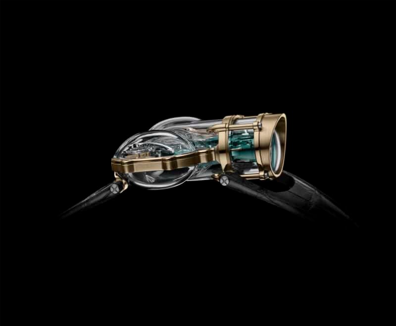 MB&F HM9-SV Yellow Gold Green