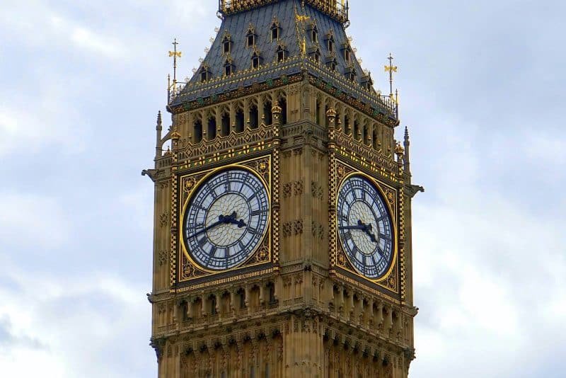 Big Ben, London UK IV instead of IIII